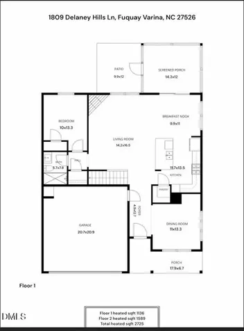 1809 Delaney Hills Lane Fuquay Varina NC 27526