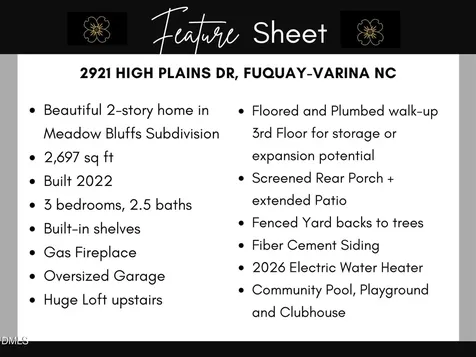 2921 High Plains Drive Fuquay Varina NC 27526