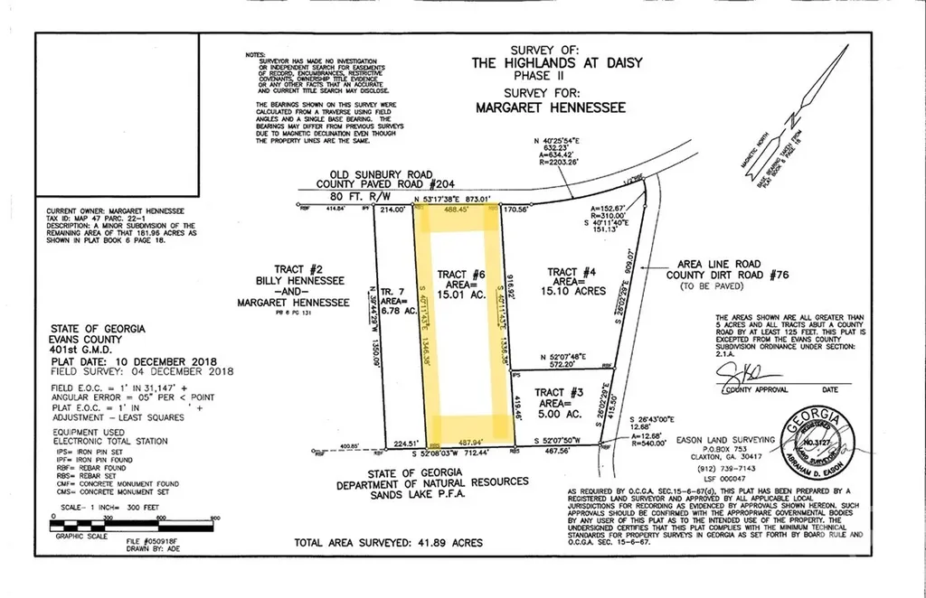 0 Sunbury Road Claxton GA 30417
