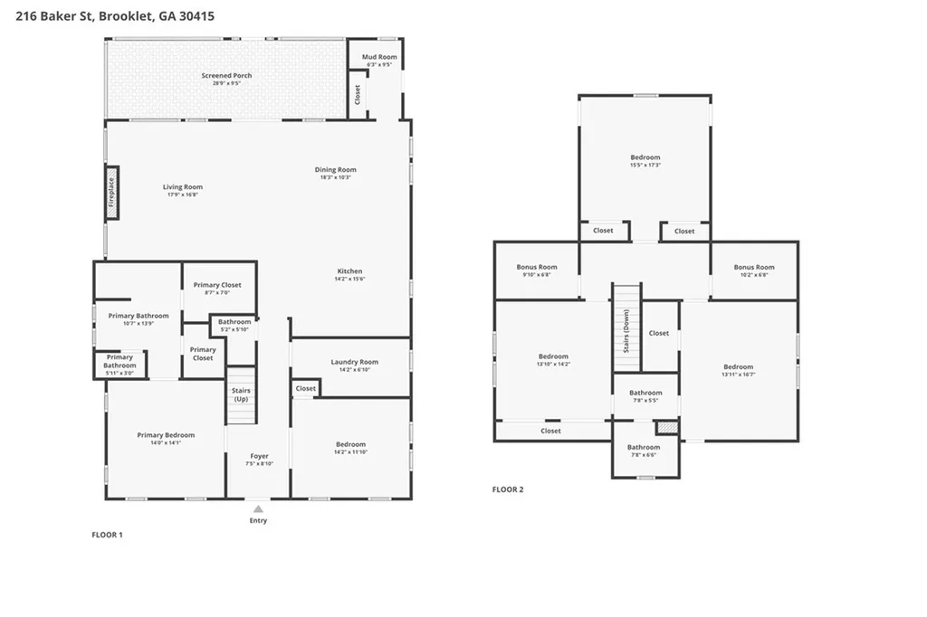 216 Baker Street Brooklet GA 30415