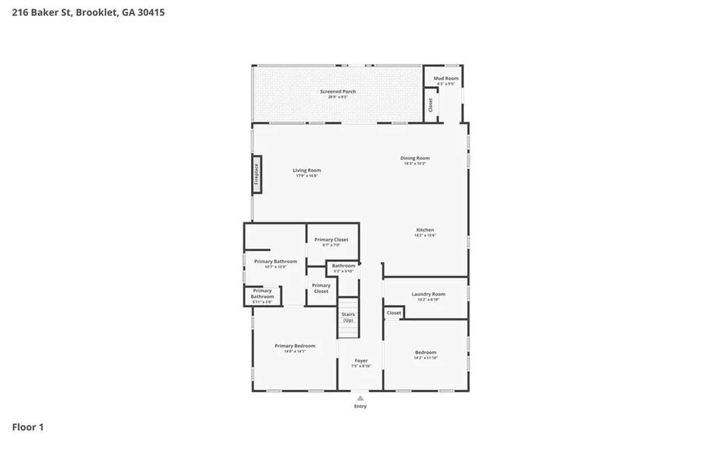 216 Baker Street Brooklet GA 30415
