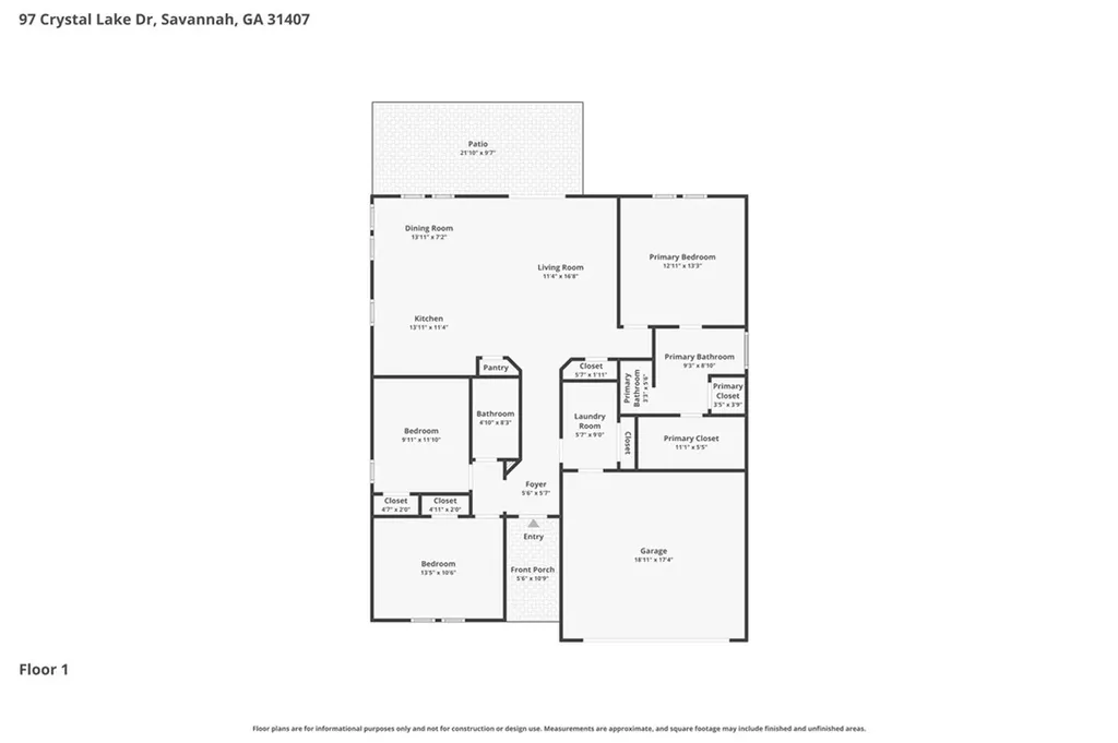 97 Crystal Lake Drive Savannah GA 31407