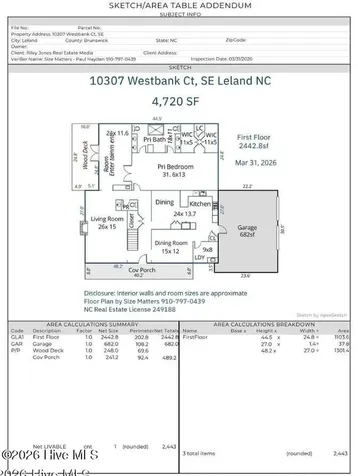 10307 Westbank Court SE Leland NC 28451