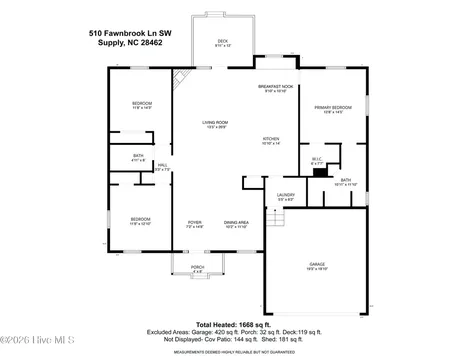 510 Fawnbrook Lane SW Supply NC 28462