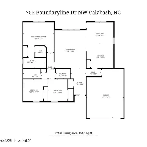 755 Boundaryline Drive NW Calabash NC 28467