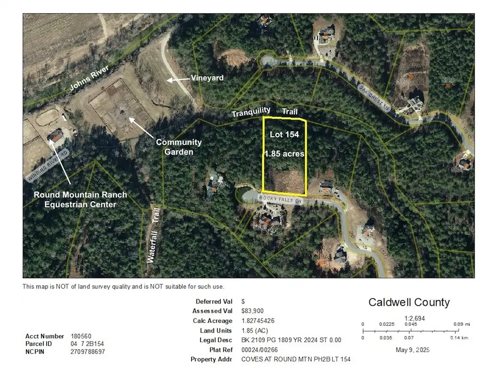 1.85 Acres Lot 154 Rocky Falls Lane Lenoir NC 28645