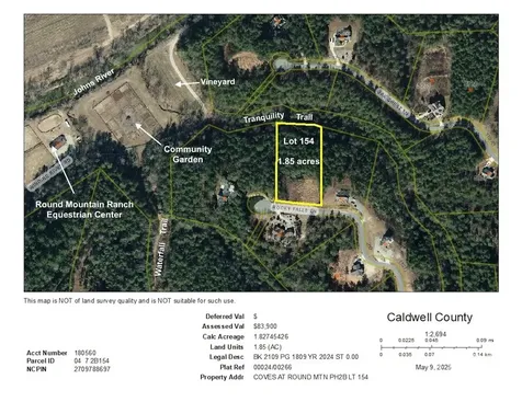 1.85 Acres Lot 154 Rocky Falls Lane Lenoir NC 28645