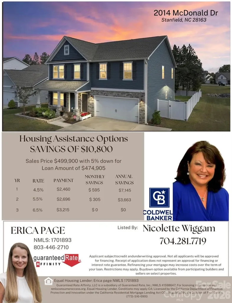 2014 Mcdonald Drive Stanfield NC 28163