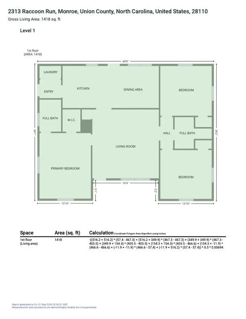 2313 Raccoon Run Monroe NC 28110