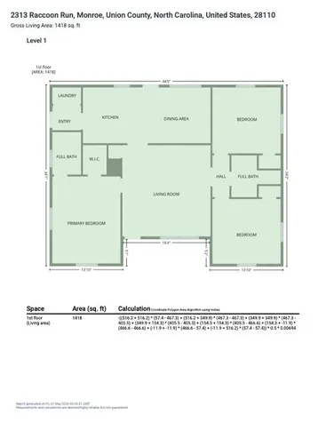 2313 Raccoon Run Monroe NC 28110