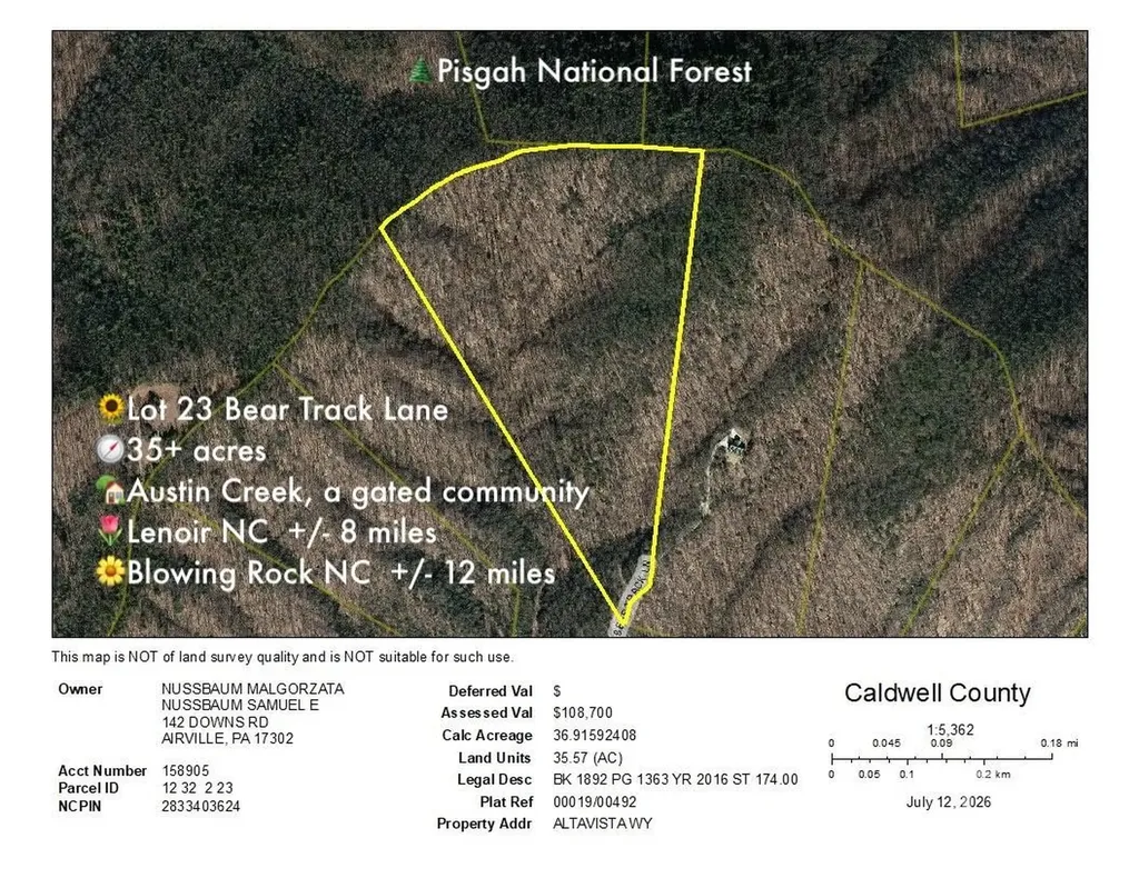 35+ Acres - Lot 23 Bear Track Lane Lenoir NC 28645