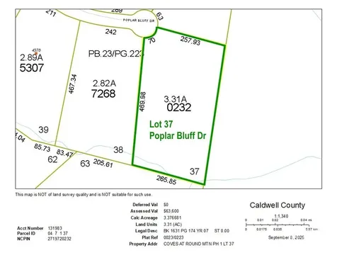 3.31 Acres, Lot 37 Poplar Bluff Drive SE Lenoir NC 28645