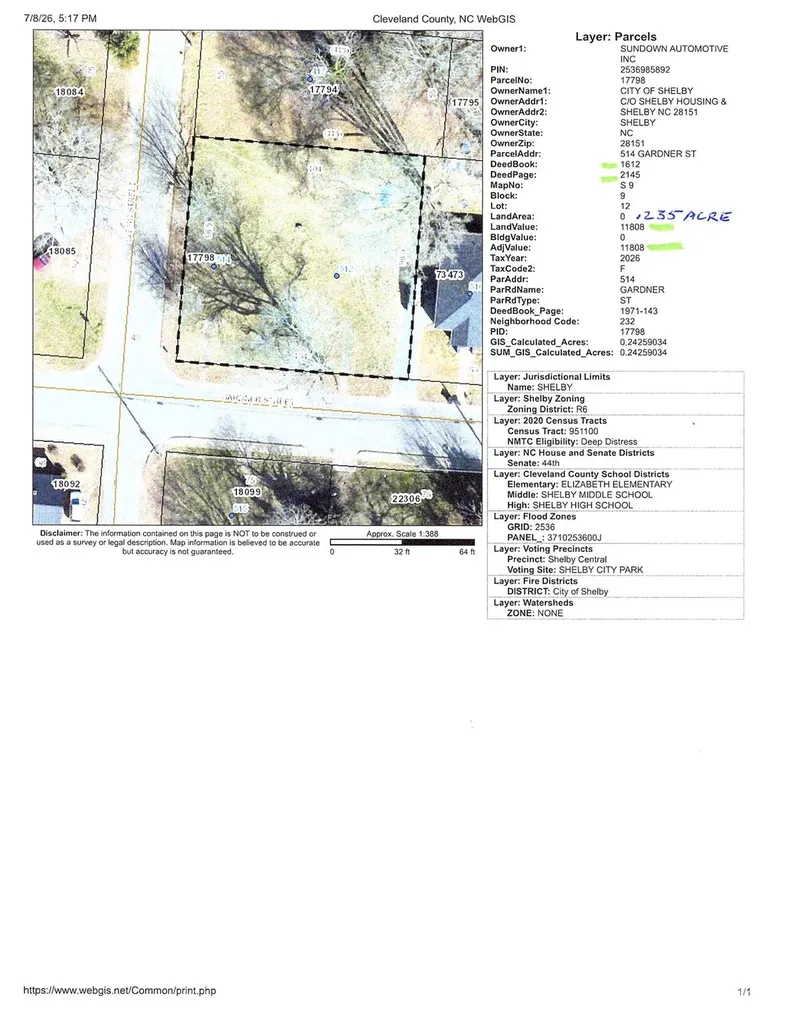514 Gardner Street Shelby NC 28150