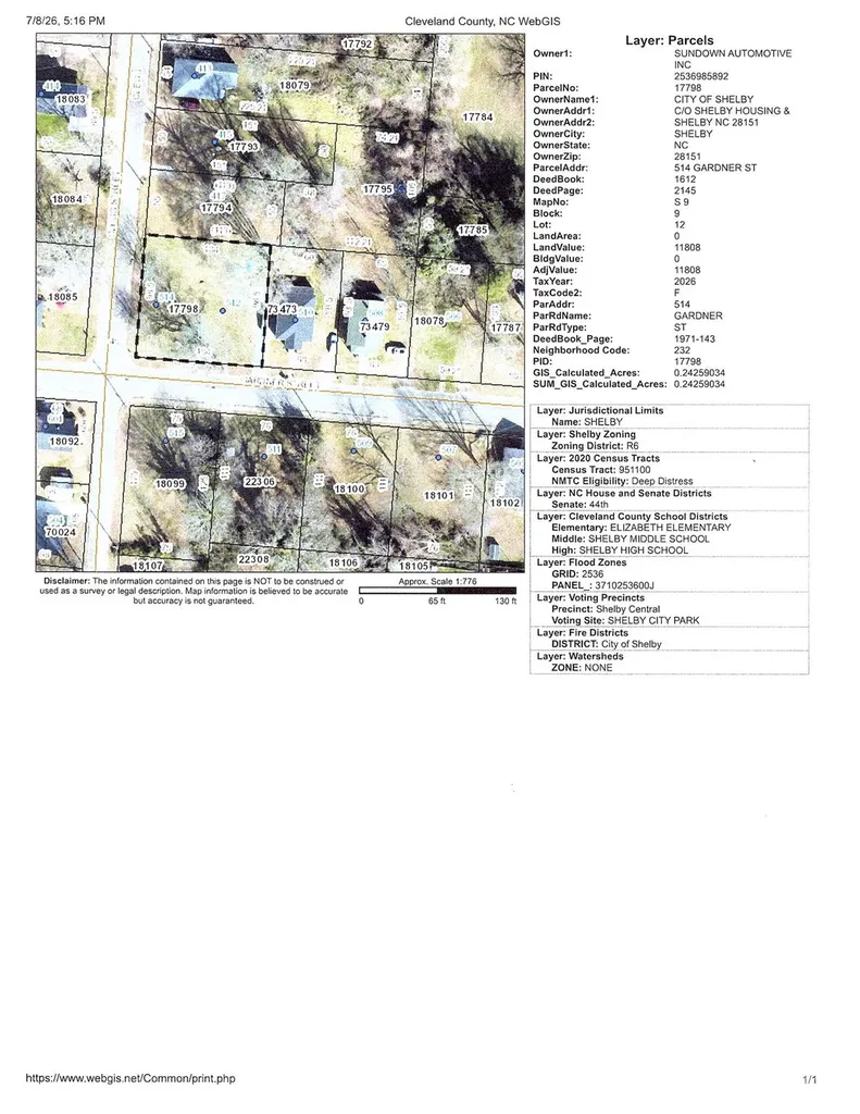 514 Gardner Street Shelby NC 28150