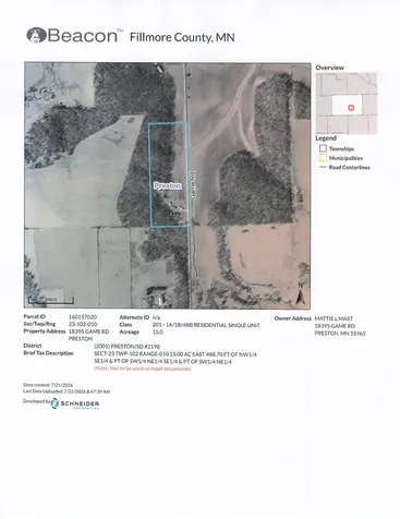 18395 Game Road Preston MN 55965