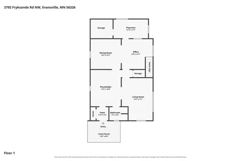 3792 Fryksande NW Evansville MN 56326