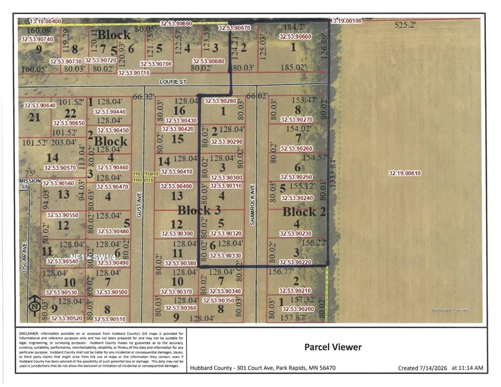 Block 2, Lot 8 Shamrock Avenue Park Rapids MN 56470