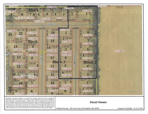 Block 2, Lot 7 Shamrock Avenue Park Rapids MN 56470