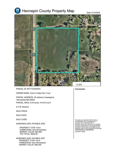 Tbd Co Road 92 Maple Plain MN 55359