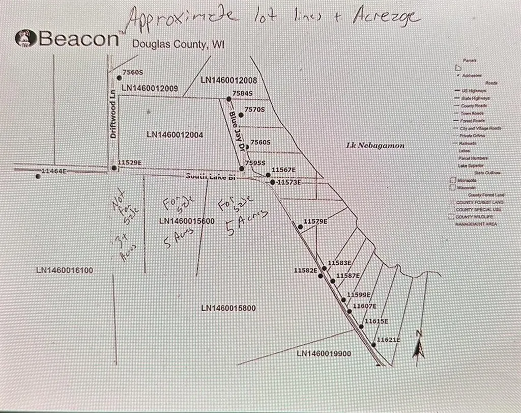 11580 E South Lake Blvd Lot 2 (5 Acres) Lake Nebagamon WI 54849