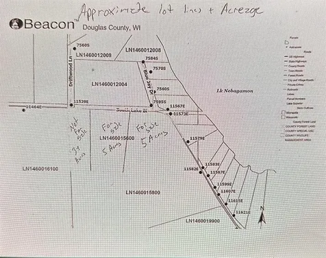11580 E South Lake Blvd Lot 2 (5 Acres) Lake Nebagamon WI 54849