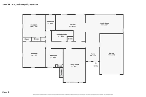 209 Kirk Drive W Indianapolis IN 46234