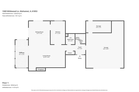 1309 Wildwood Lane Mahomet IL 61853