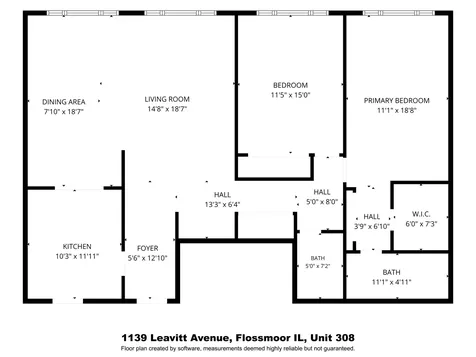 1139 Leavitt Avenue Flossmoor IL 60422