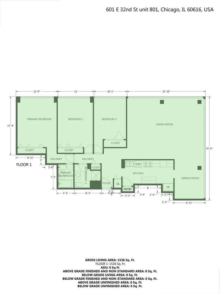 601 East 32nd Street Chicago IL 60616