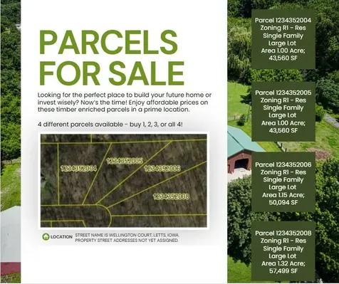 PARCEL1234352008 Wellington Court Letts IA 52754