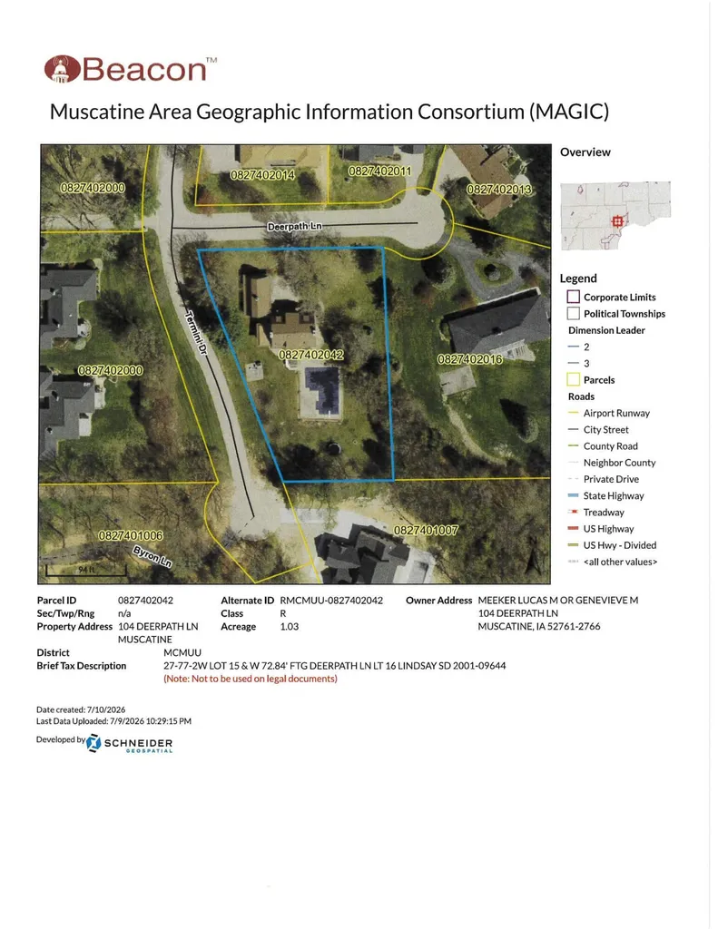 104 Deer Path Muscatine IA 52761