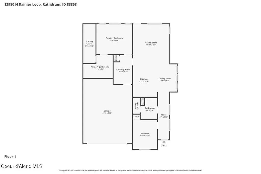 13980 N Rainier Loop Rathdrum ID 83858