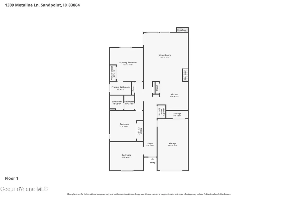 1309 Metaline Lane Sandpoint ID 83864