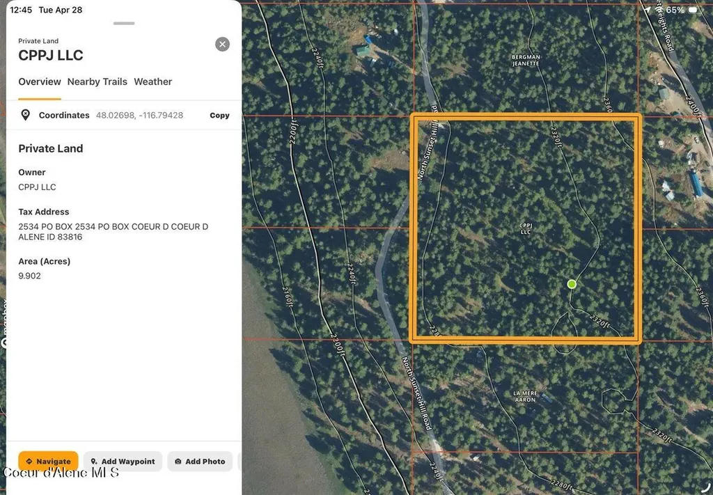 Nna Sunset Hill Drive Athol ID 83801