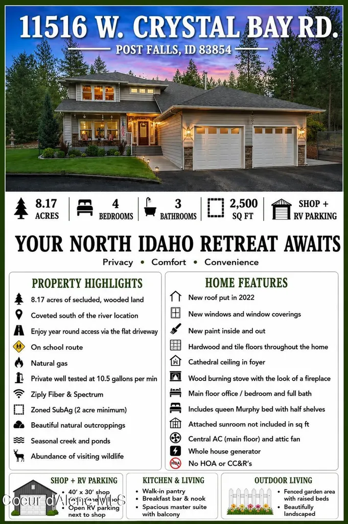 11516 W Crystal Bay Road Post Falls ID 83854