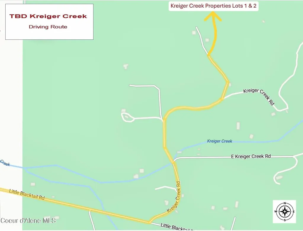 Tbd Kreiger Creek Road Lot 1 Careywood ID 83809