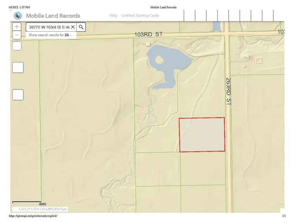 7 Acres/lot 1 Thompson Lakes Estates Viola KS 67149