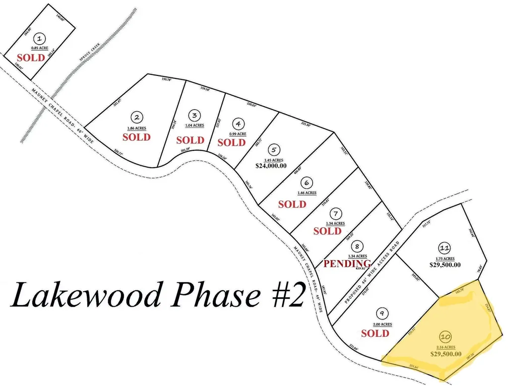 P-2 Lot 10 Mauney Chapel Road Corbin KY 40701