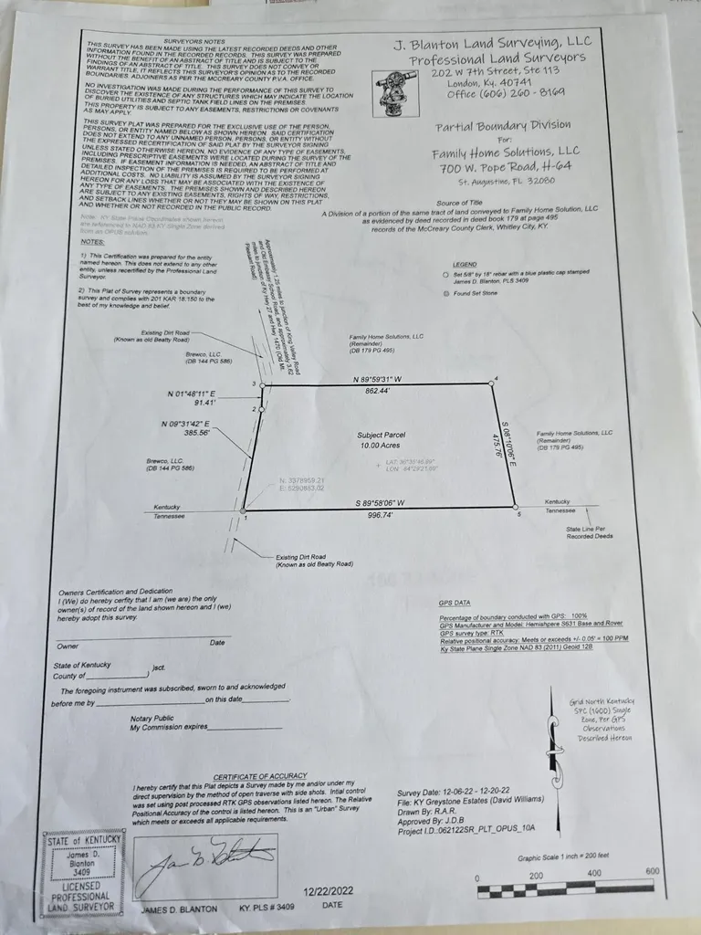 10 Ac Old Beaty Pvt Road Strunk KY 42649